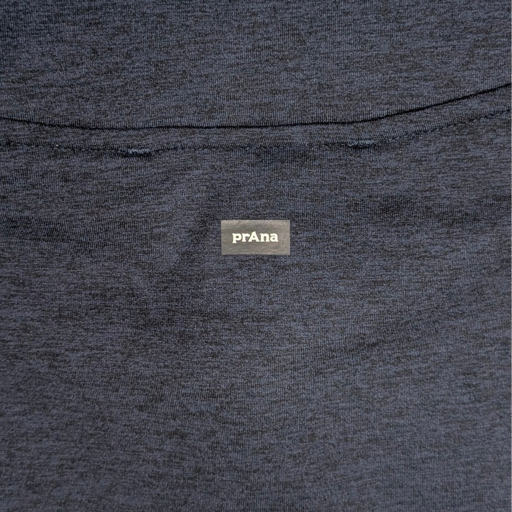 Prana Mens‎ Quarter Zip Pullover Heather Gray Thumbhole Back Pocket Size M 17x24 - Picture 9 of 9